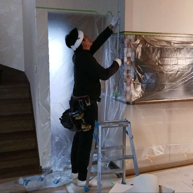 キッチン解体作業中