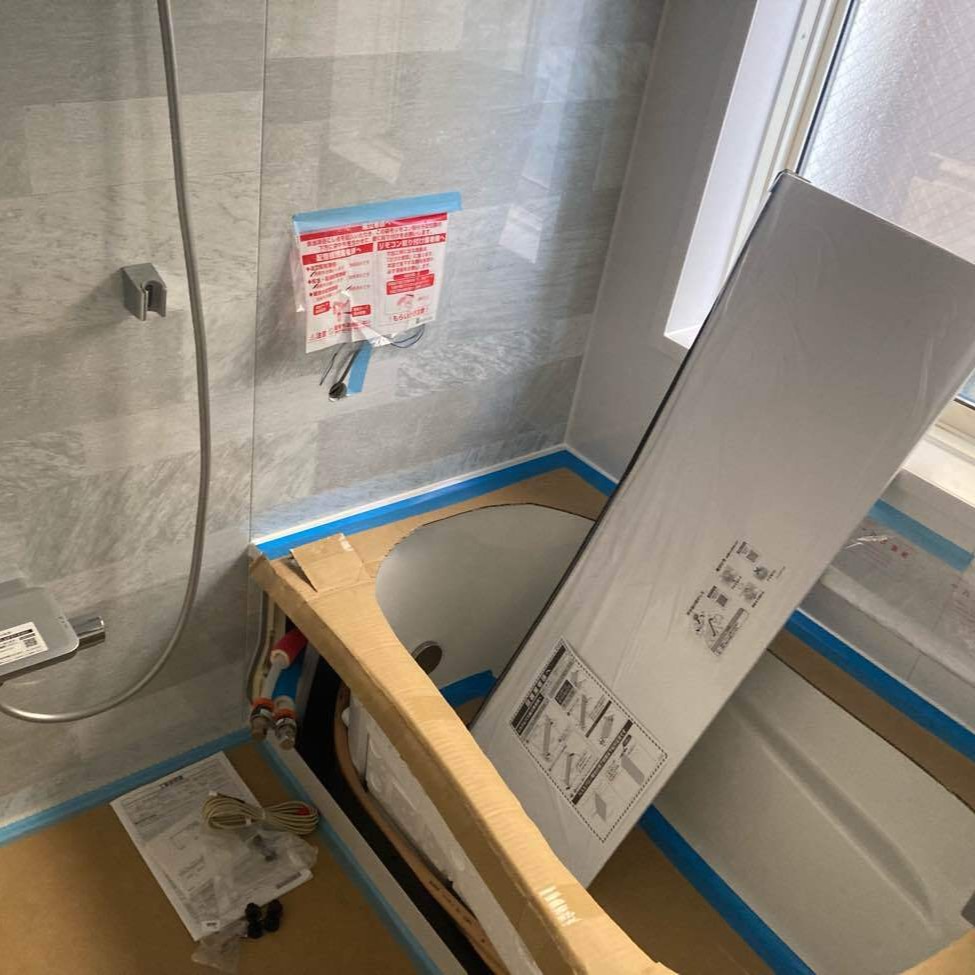 浴室組み立て後